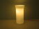 Memphis style white opaline cylindrical table lamp, 1970-1980