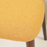 Scandinavian dining chairs set of 6 moutarde bouclé 