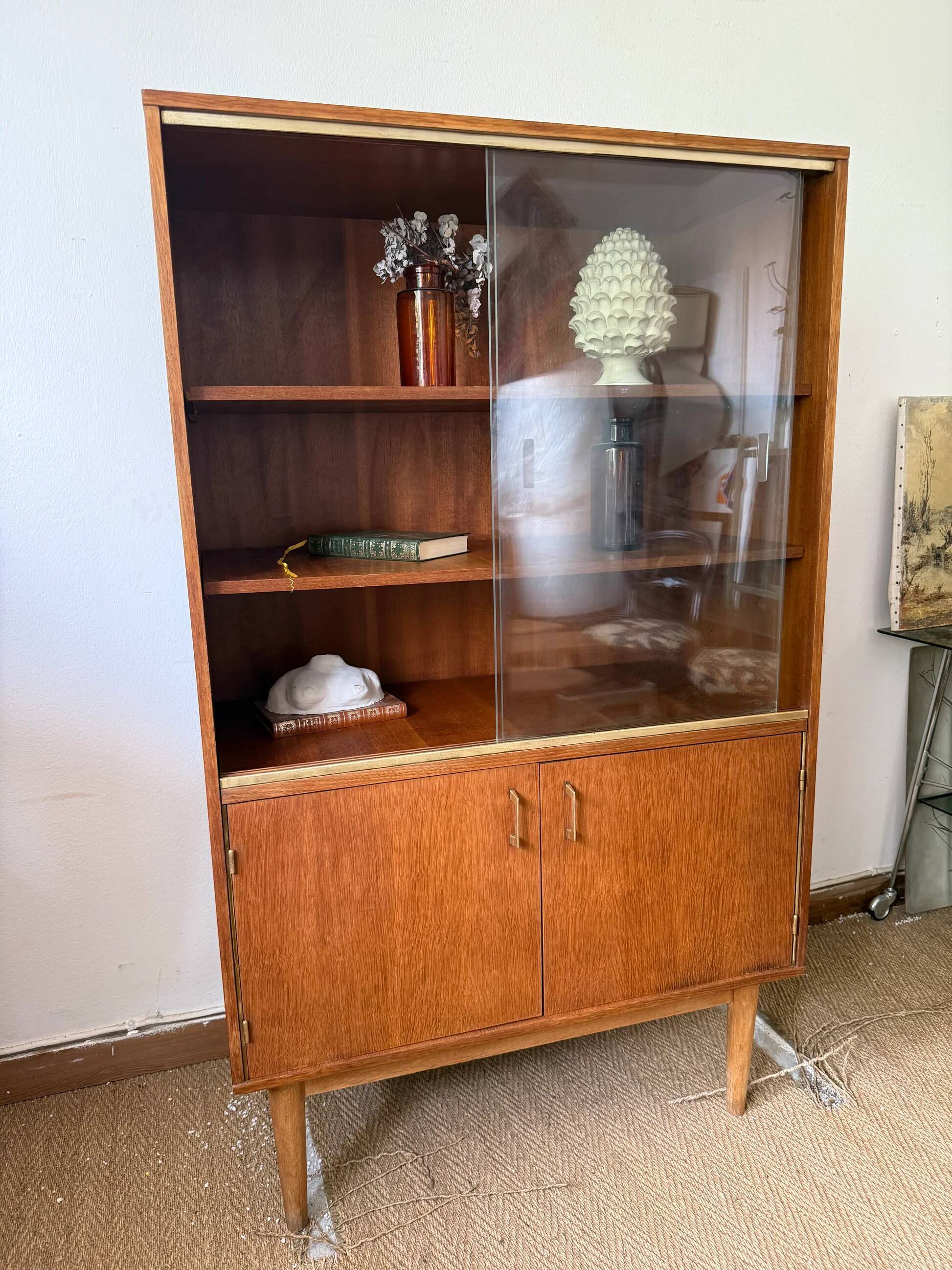 Vintage display cabinet bookshelf
