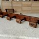Old wall-mounted coat rack from a stable, folk art.