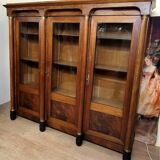 Empire mahogany three-door bookcase circa 1880-1900