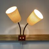 Modular double wall lamp scandinavian 1950