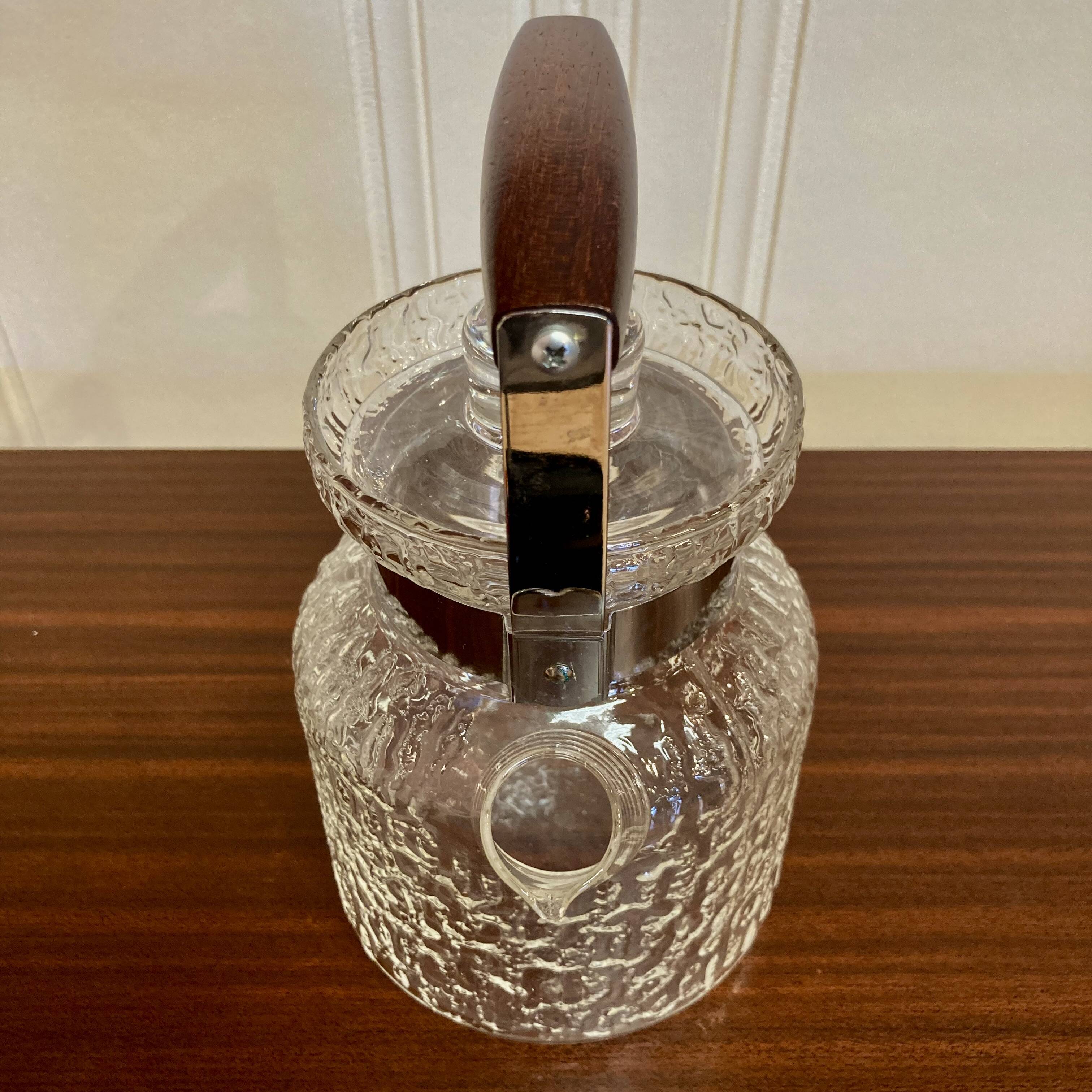 Scandinavian design glass teapot 1950.