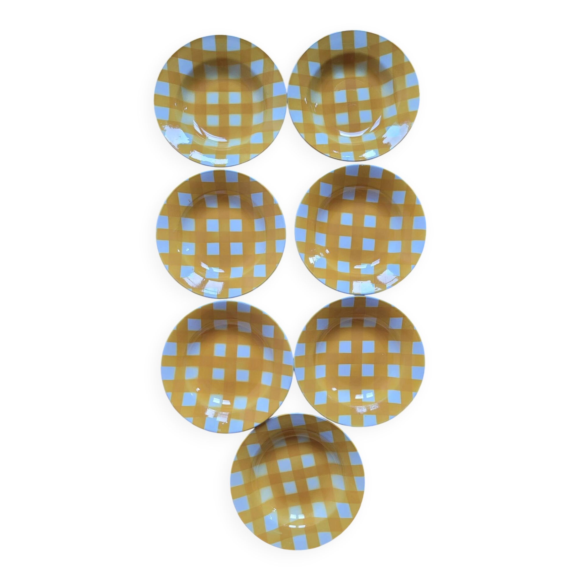 7 vintage deep plates Digoin Sarreguemines