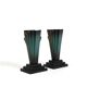 Art Deco Danish Mortuary Vases  Enamelled Iron, 1920s