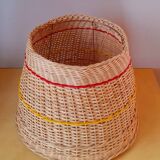 60s rattan lampshade