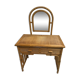 Bamboo and rattan dressing table, with mirror 50s-60s