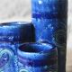 Vase triple en céramique, collection Rimini Blu par Aldo Londi