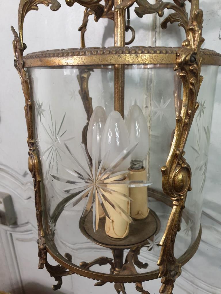 Ancient bronze chandelier