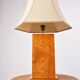 Vintage burl wood table lamp, 1970s