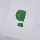 Green geometric minimalist painting