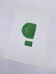 Green geometric minimalist painting
