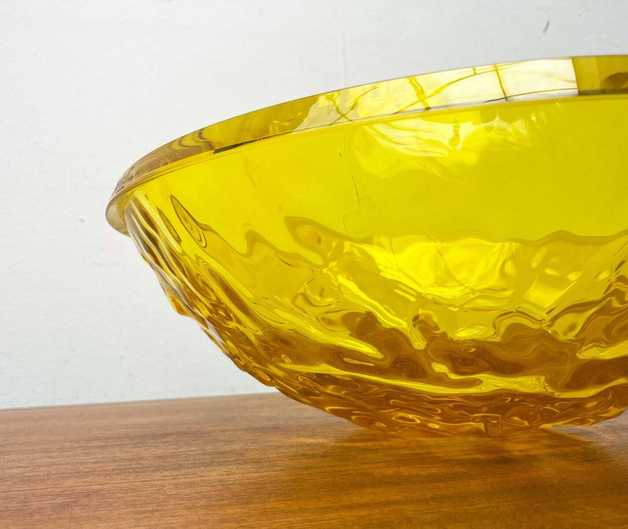 Vintage Italian Large Rare Yellow Moon Bowl from Mario Bellini for Kartell