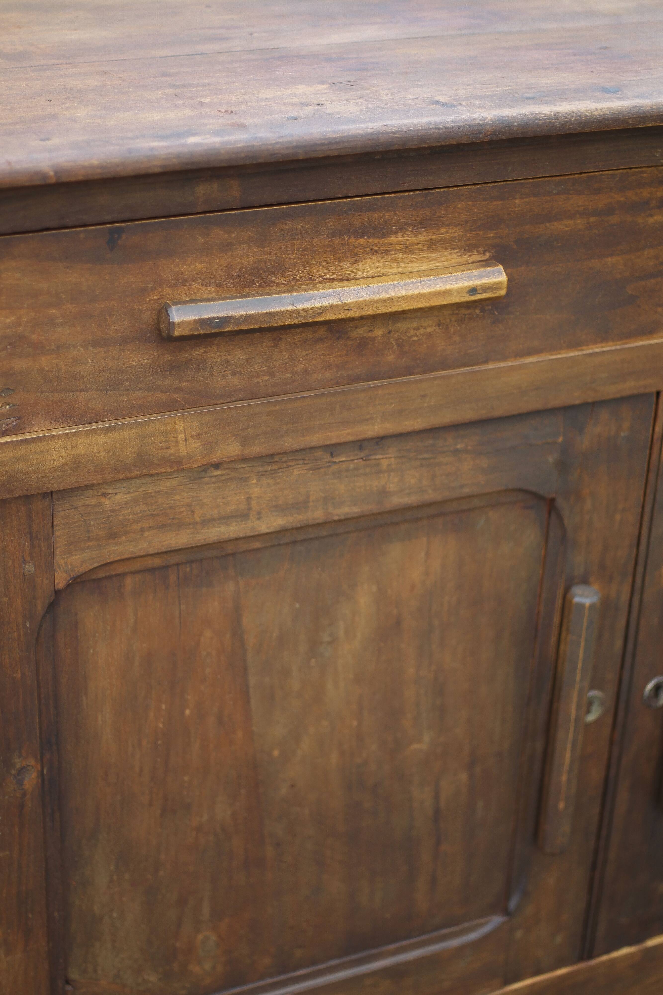 Buffet bas en bois bahut meuble de rangement, meuble ancien