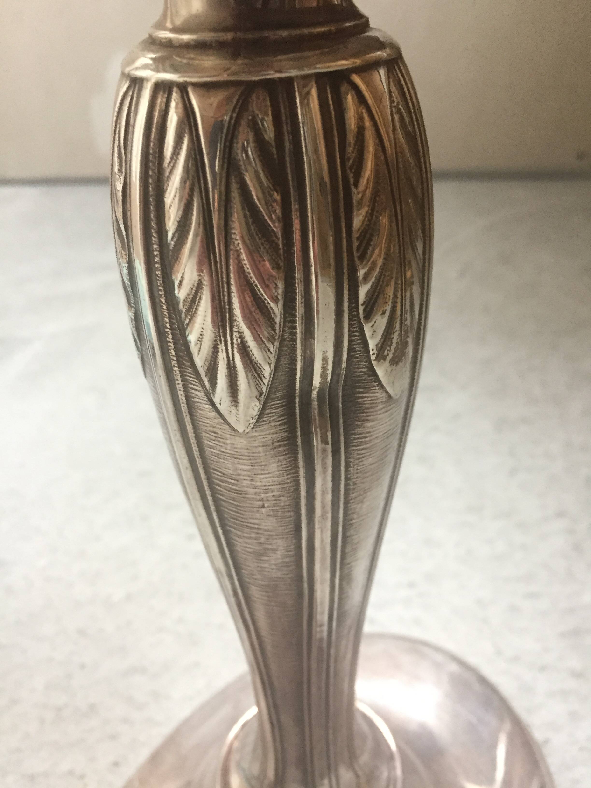 Silver metal stand cup