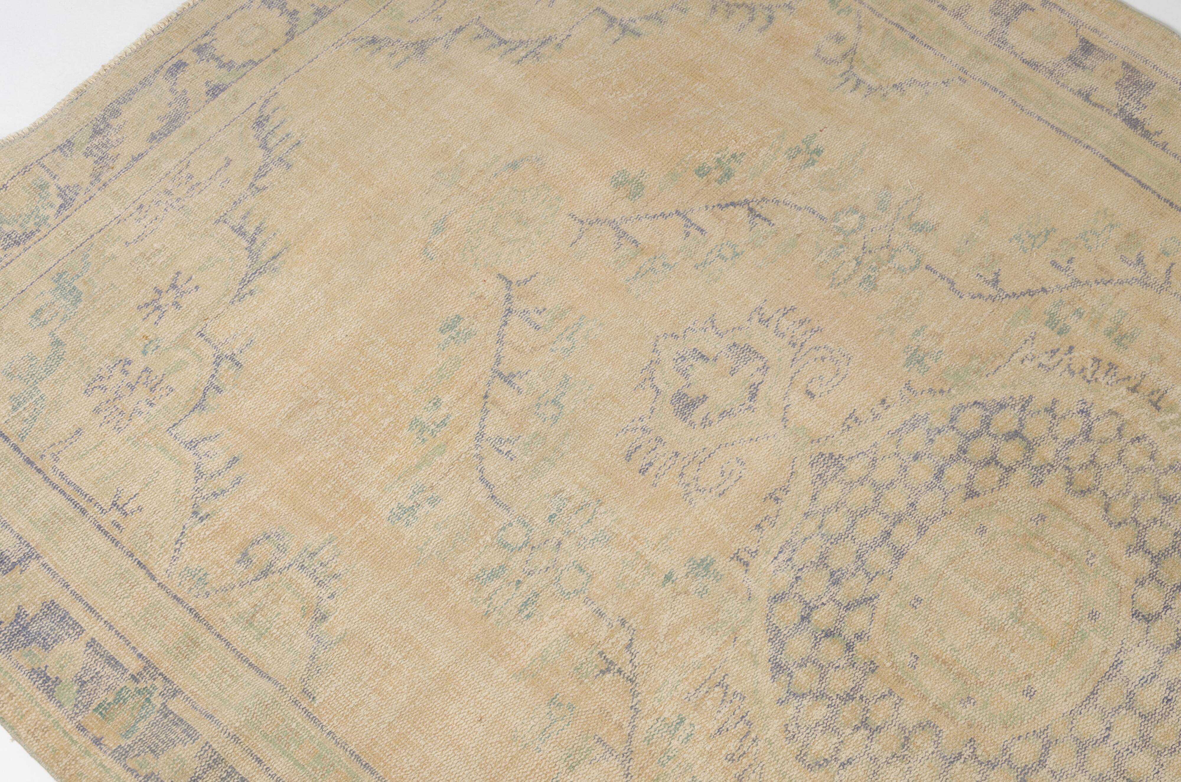 Tapis Oushak vintage beige