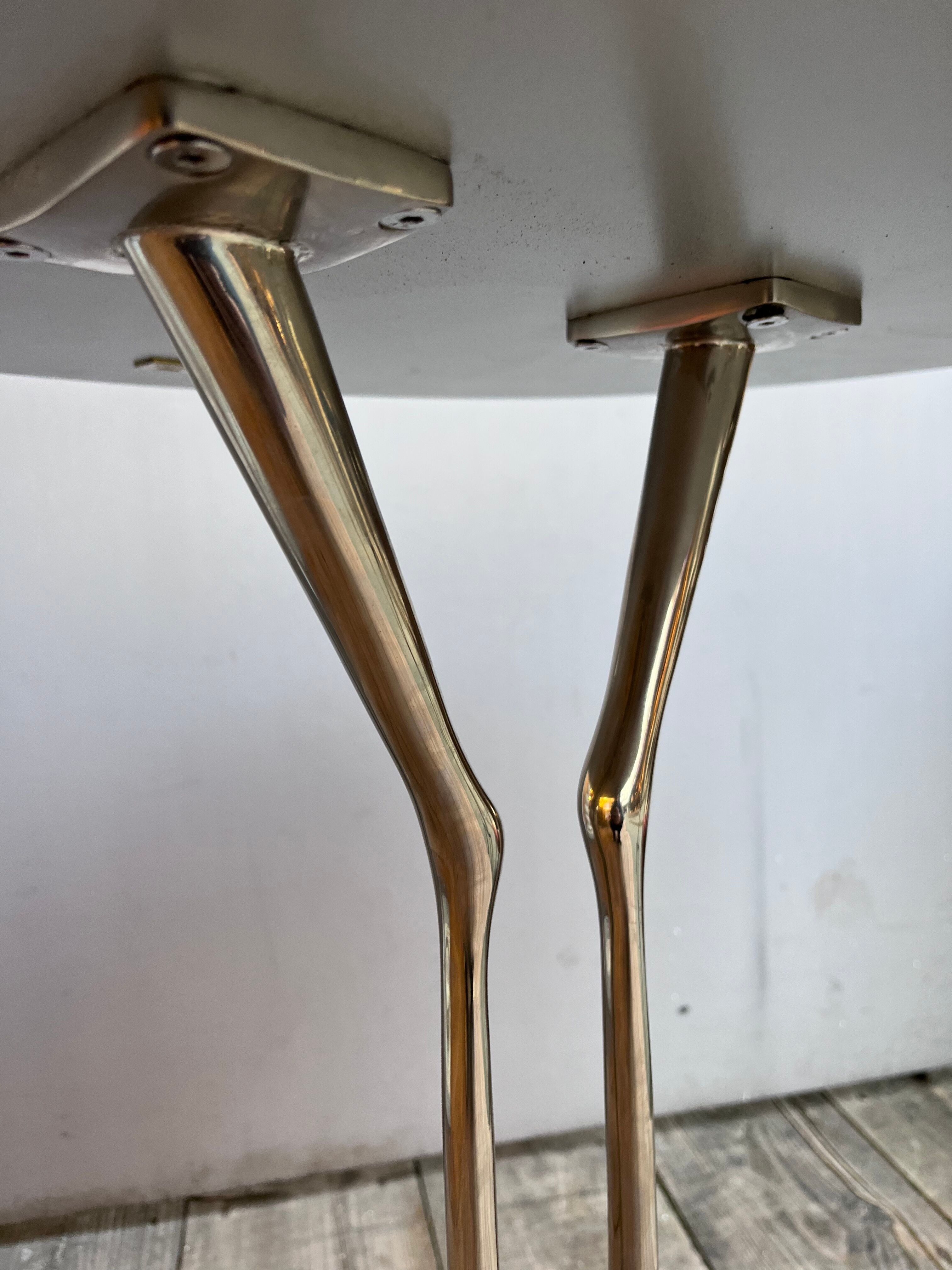 Sculptural table Traccia Merret Oppenheim silver edition Cassina