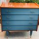 Grey blue vintage dresser