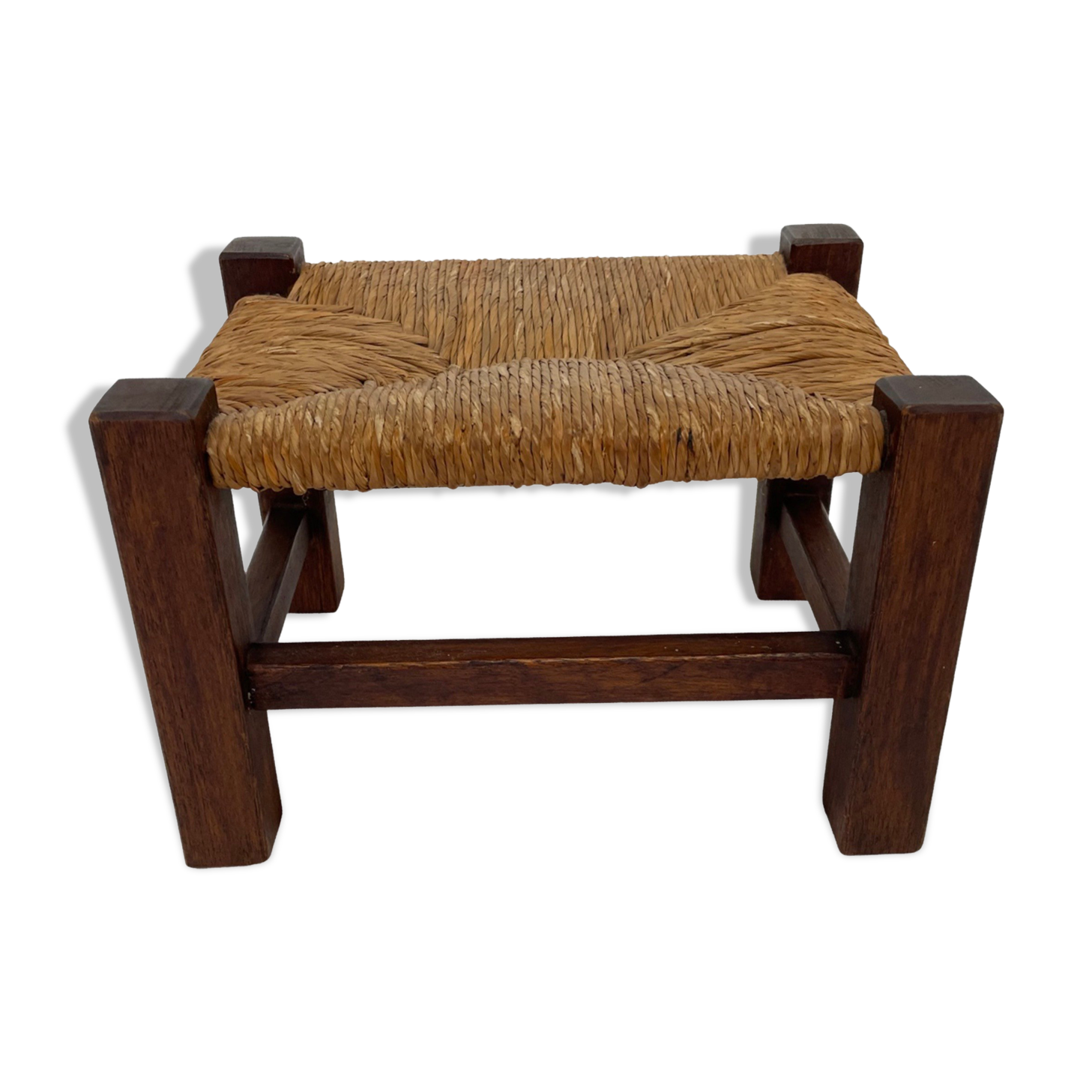 Vintage footstool stool minimalist