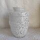 Grand vase verre de clichy blanc