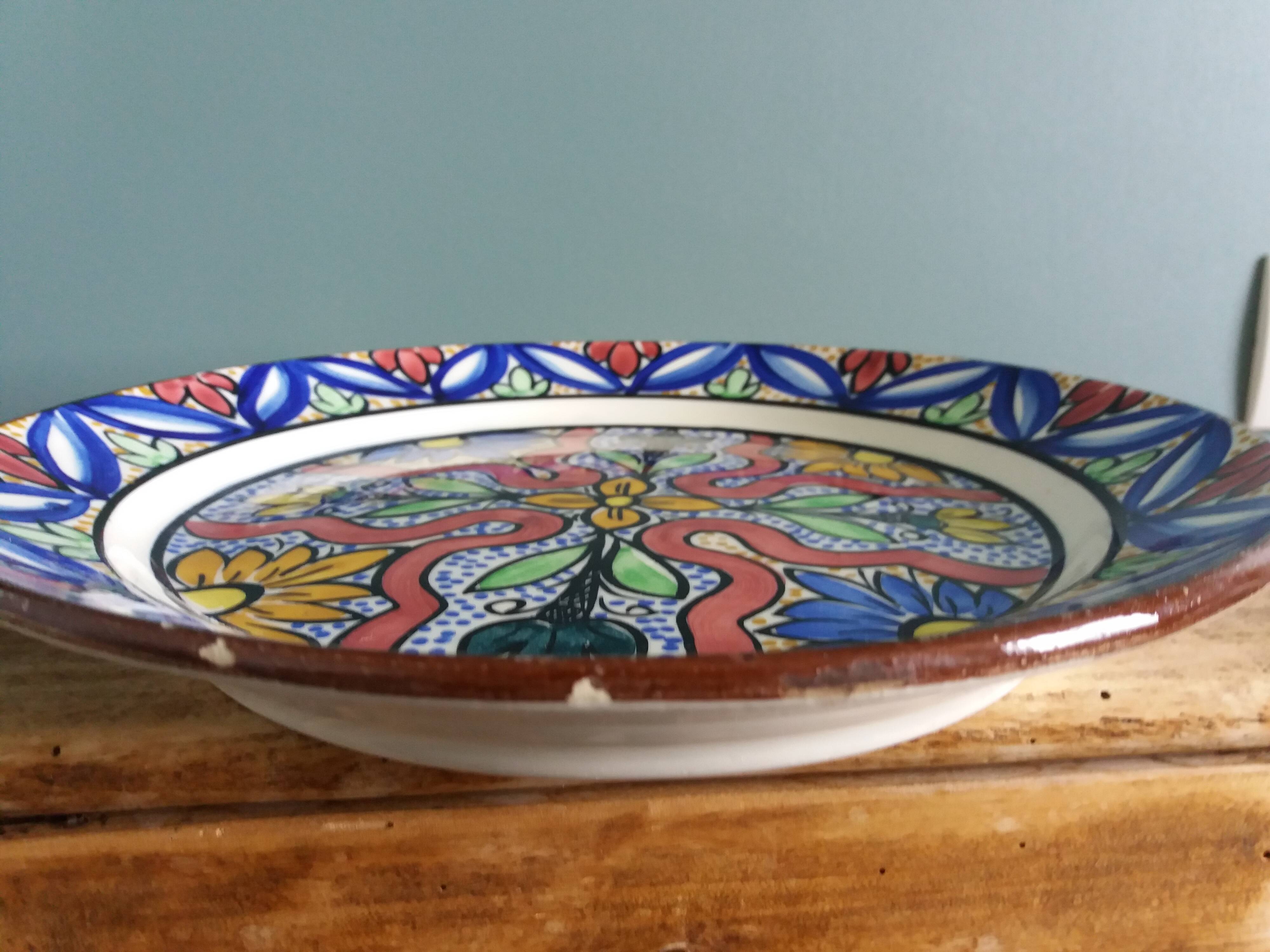 Hand painted decorative plate Spain