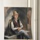 Portrait huile ancien signé