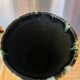 Large baluster vase from Accolay – Water green & ochre marbled enamel – 35 cm