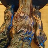 Brutalist tripod stool made from vine stock