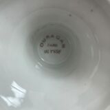 Vintage small vase stylized floral pattern porcelain ouragan ulysse paris, 1970s, france