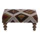 Turkish Handwoven Kilim Tribal Footstool Pouf