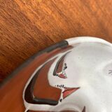 Workshop pottery candlestick from mid-century German with bird motif by Töpferei Bücking Börnsen, 1960s.