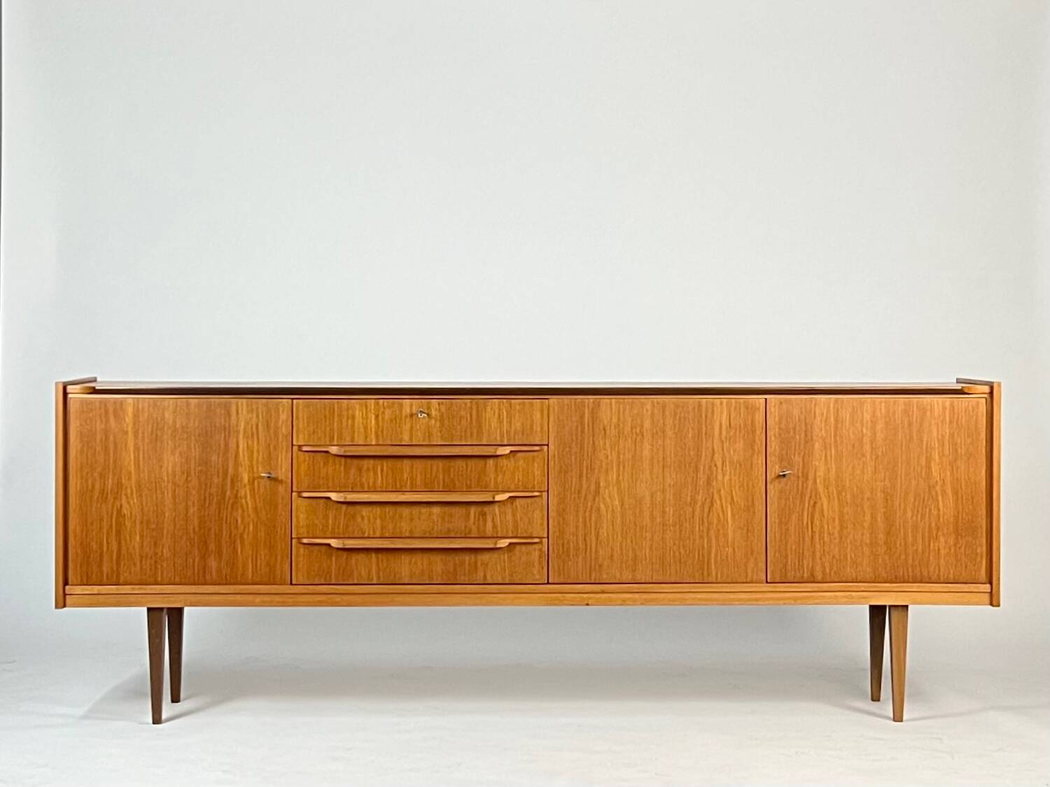 Enfilade en teck des années 60 70, style mid-century