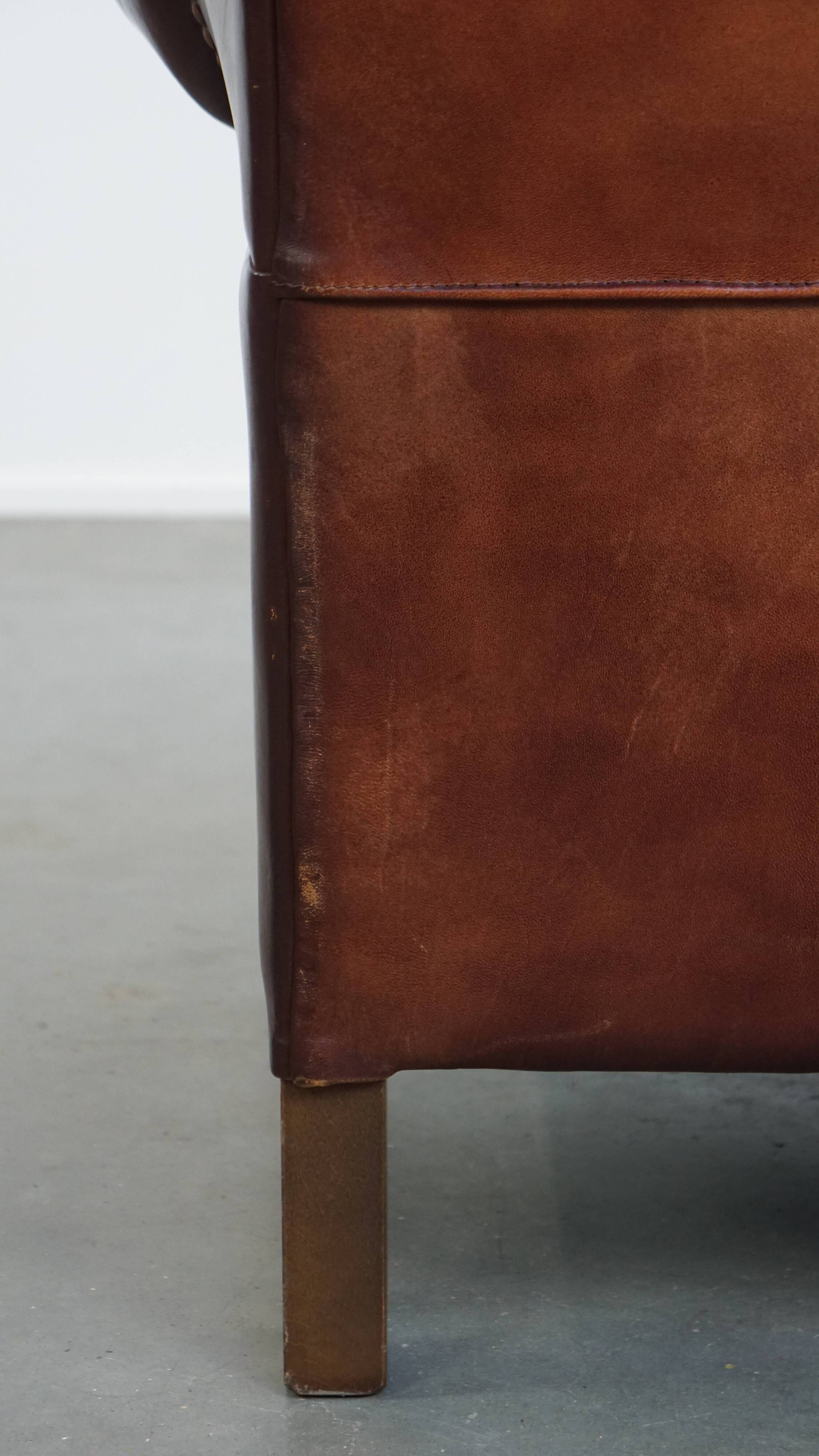 Vintage Sheepskin Wingback Chair