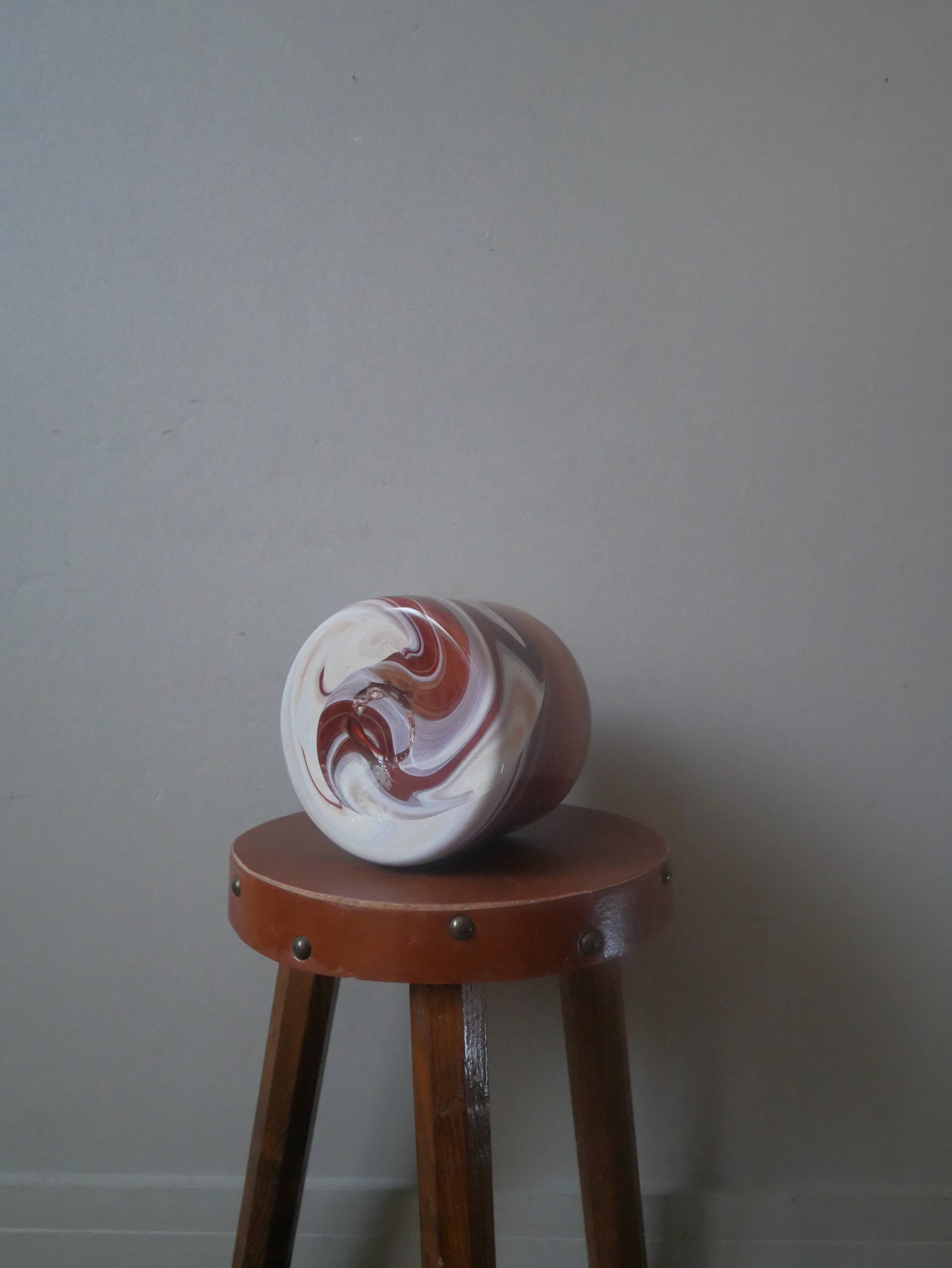 Contemporary design ceramic vase handcrafted minimalist shape brown tones
