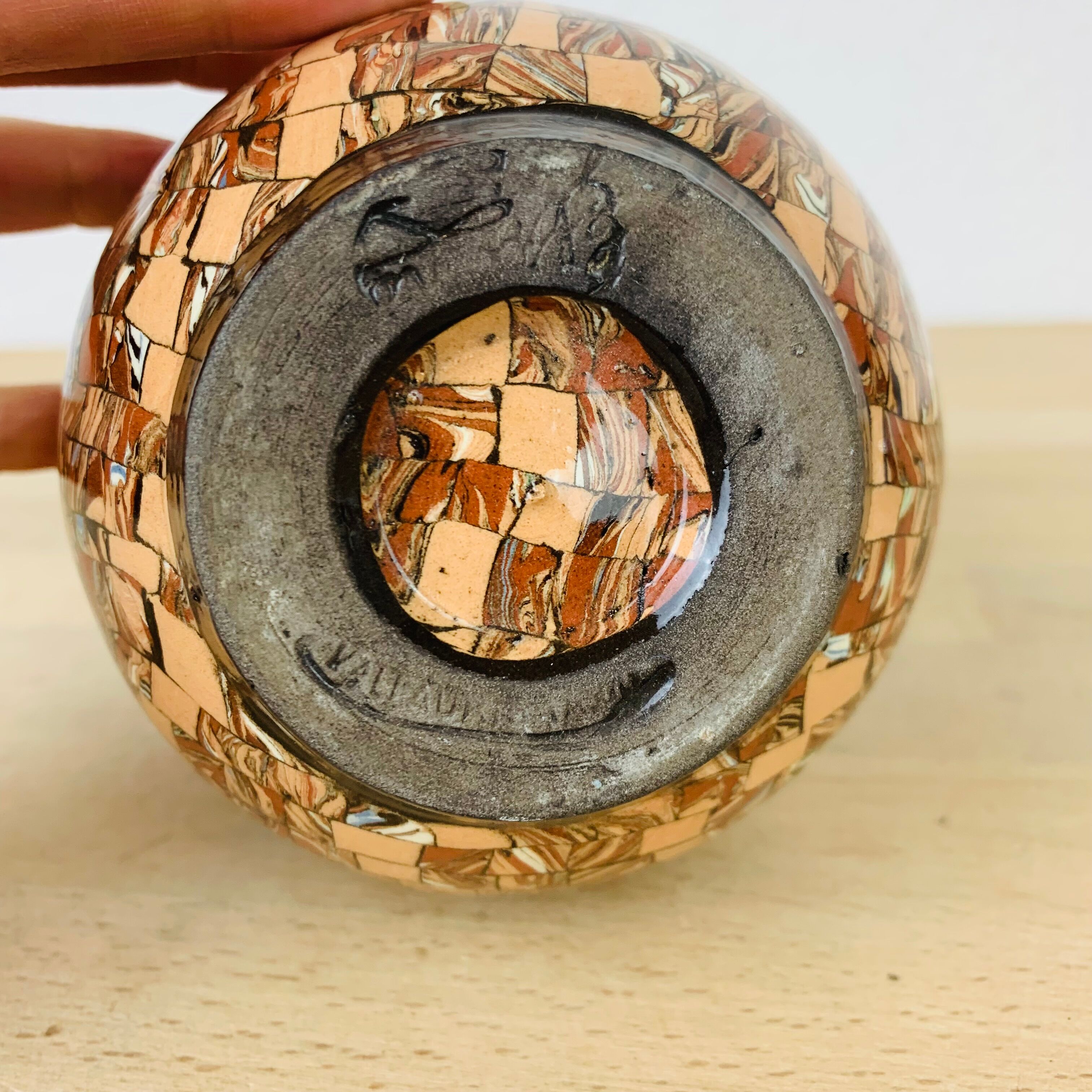 Vase Gerbino Vallauris mixed earth