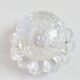 Lot of 3 vintage faceted crystal candle holders with flower base for slim candles.