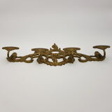 Brass rock-style coat door with 4 patères