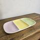 Dish from the Gien earthenware factory with 3 compartments