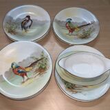 Set of 12 plates with ceramic saucière