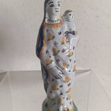 Vierge à l'enfant 18 ème en faïence de Nevers