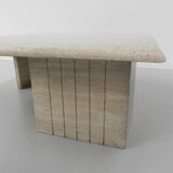 Travertine coffee table