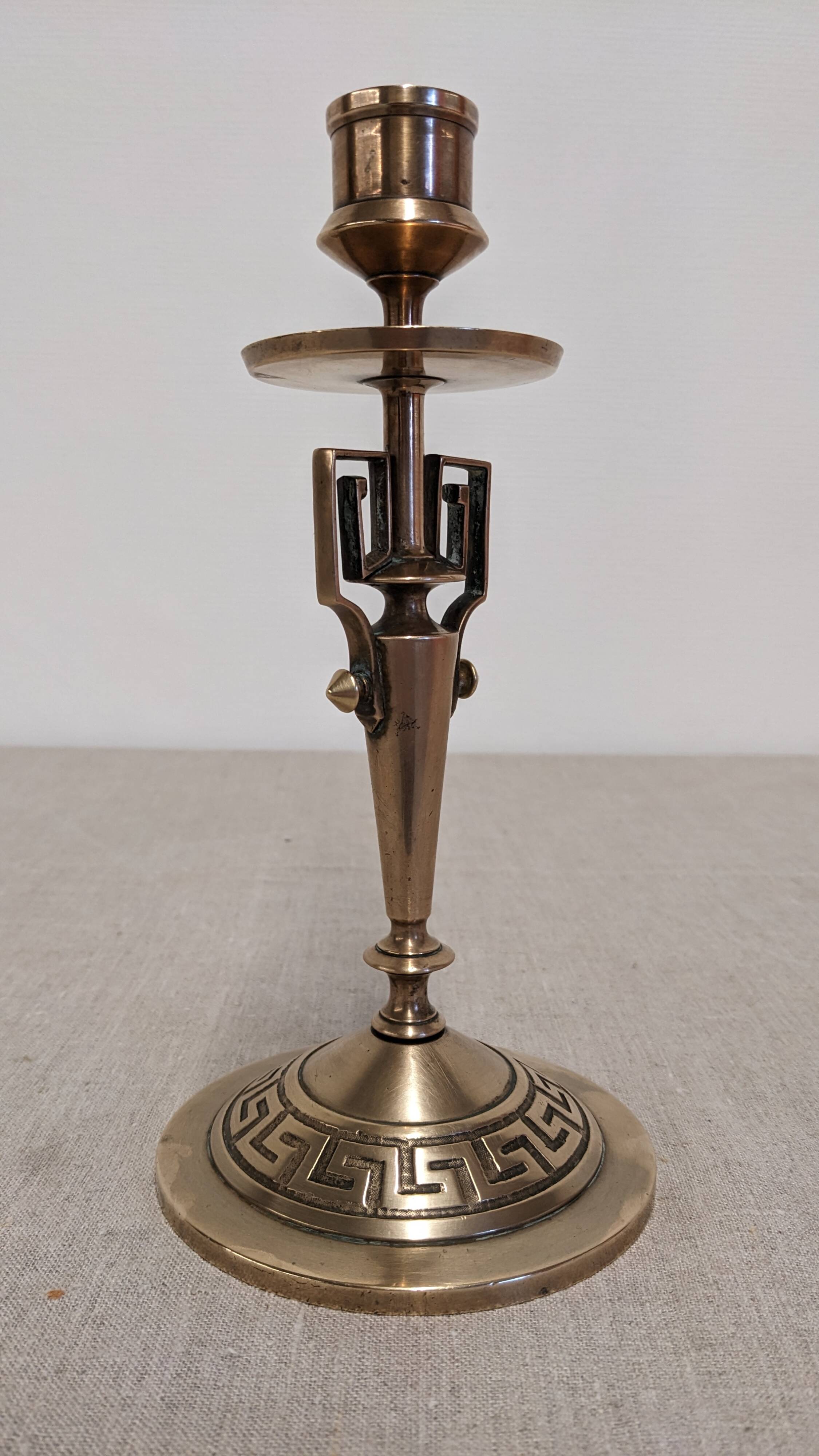 Art Deco bronze candlestick, France circa 1920