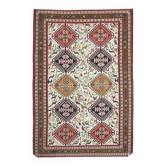 Tapis kilim en laine tissé à la main turc des années 1970 120x180