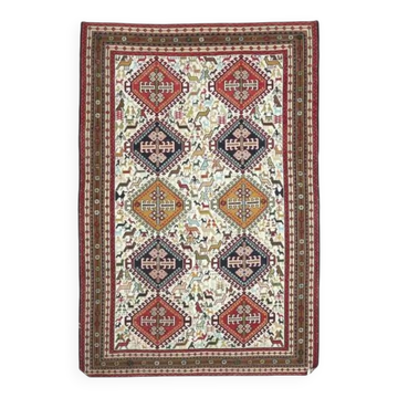 1970s Turkish Handwoven Wool Kilim Flatweave Rug 120x180