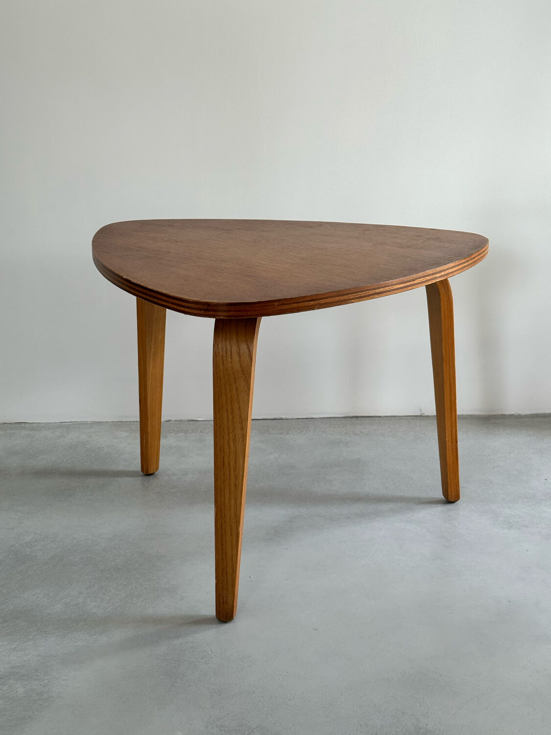 Vintage bow-wood coffee table, design Steiner 1960
