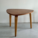 Vintage bow-wood coffee table, design Steiner 1960