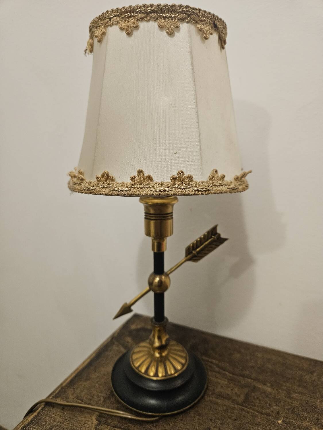 Suggested title: Vintage table lamp "Cupid's Arrow" 50s