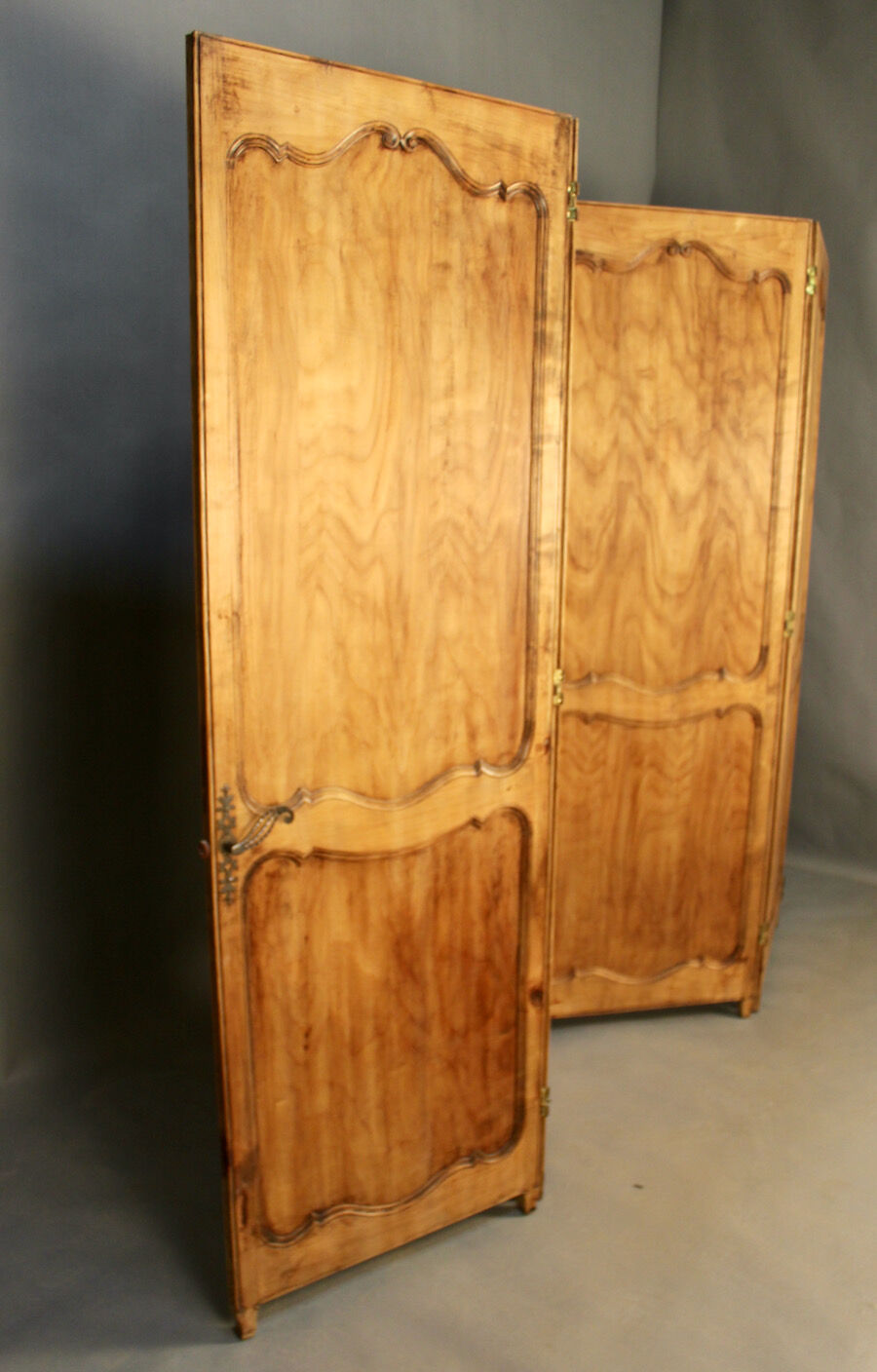 4 Vantaux Screen In Merisier Style Louis XV double-sided