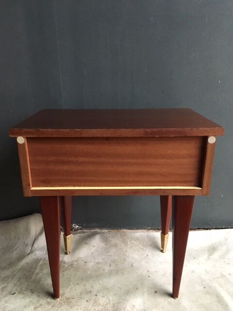 Vintage bedside yellow interior