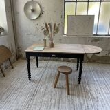 Oval pine farm table with 2m extensions